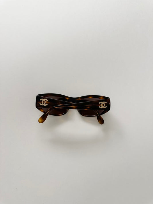 Chanel Tortoise Logo Sunglasses