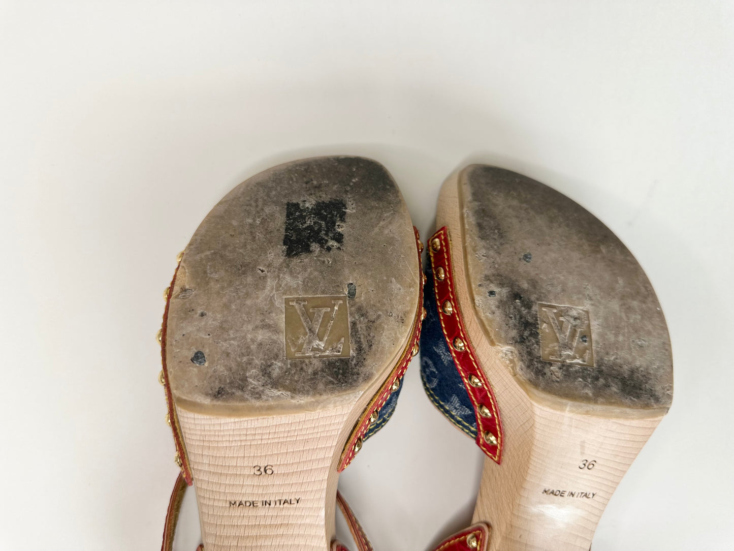 Louis Vuitton Denim Sandals 36