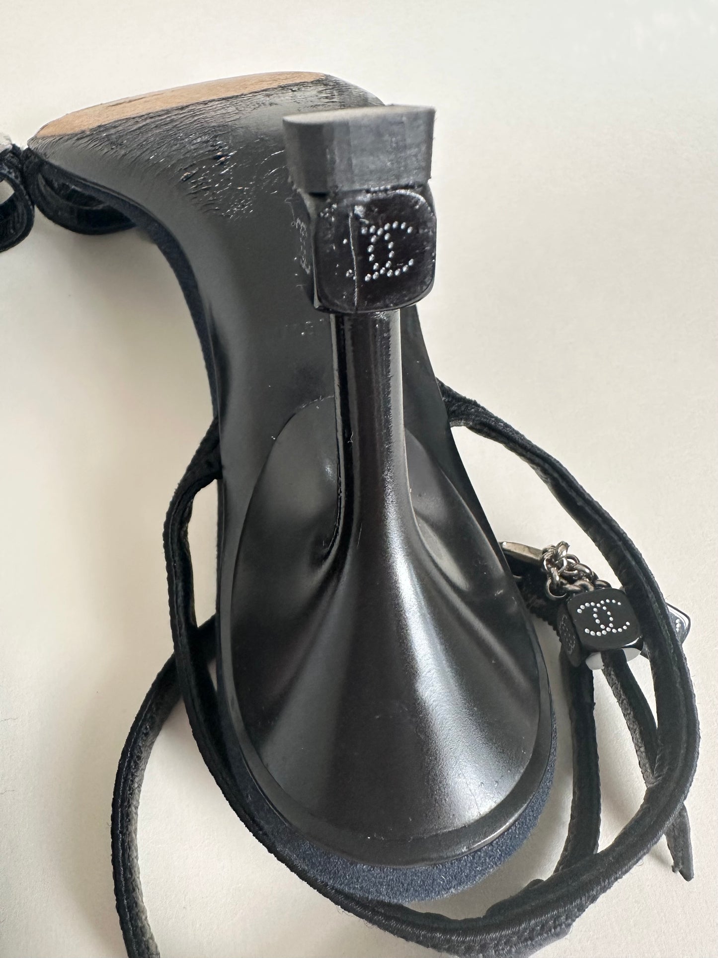 Chanel Dice Ankle Strap Sandals 37