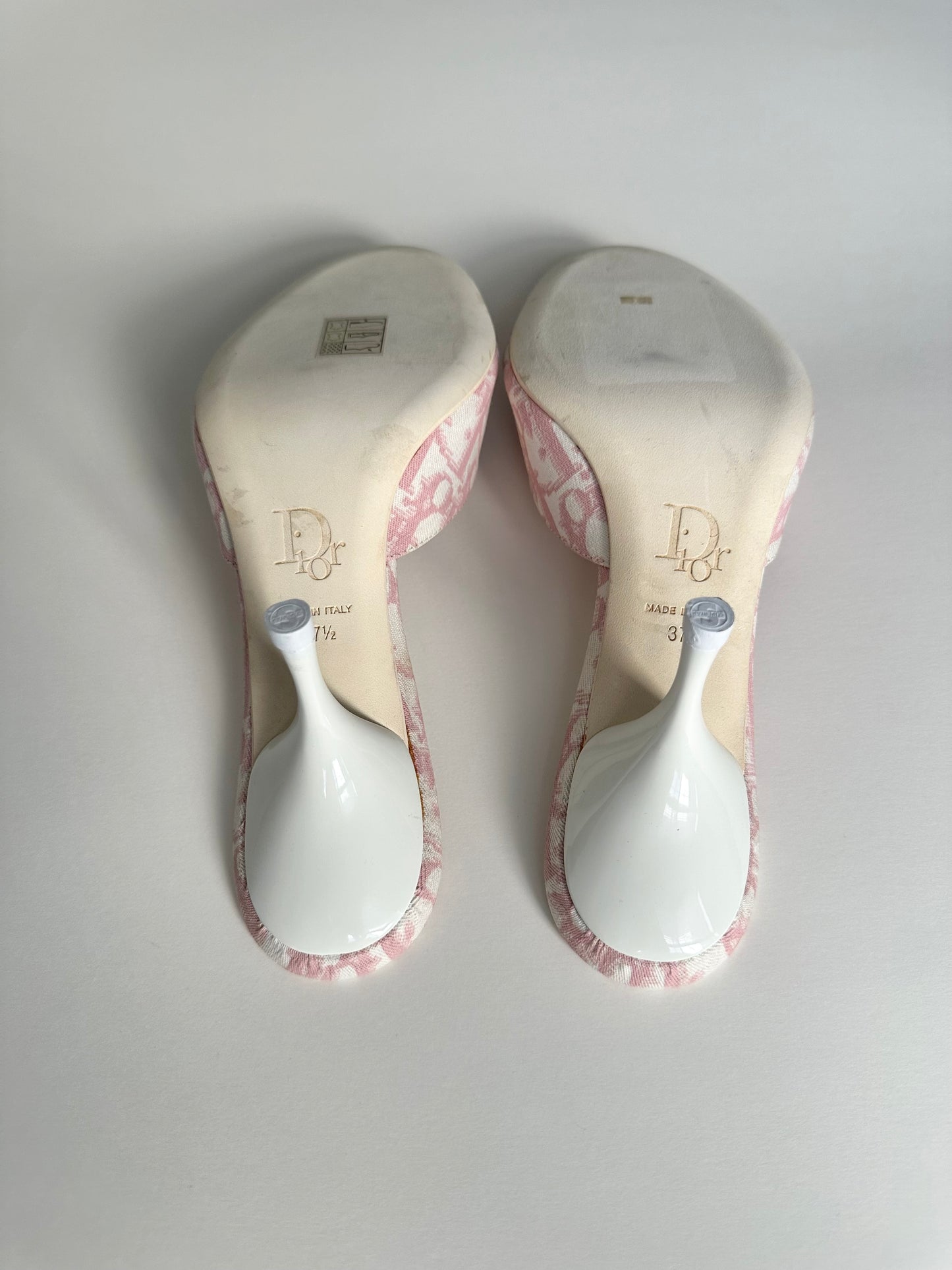 Dior Pink Trotter Lock/Key Sandals 37.5