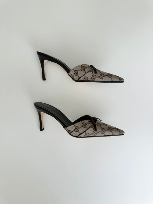 Gucci Monogram Mules US 7