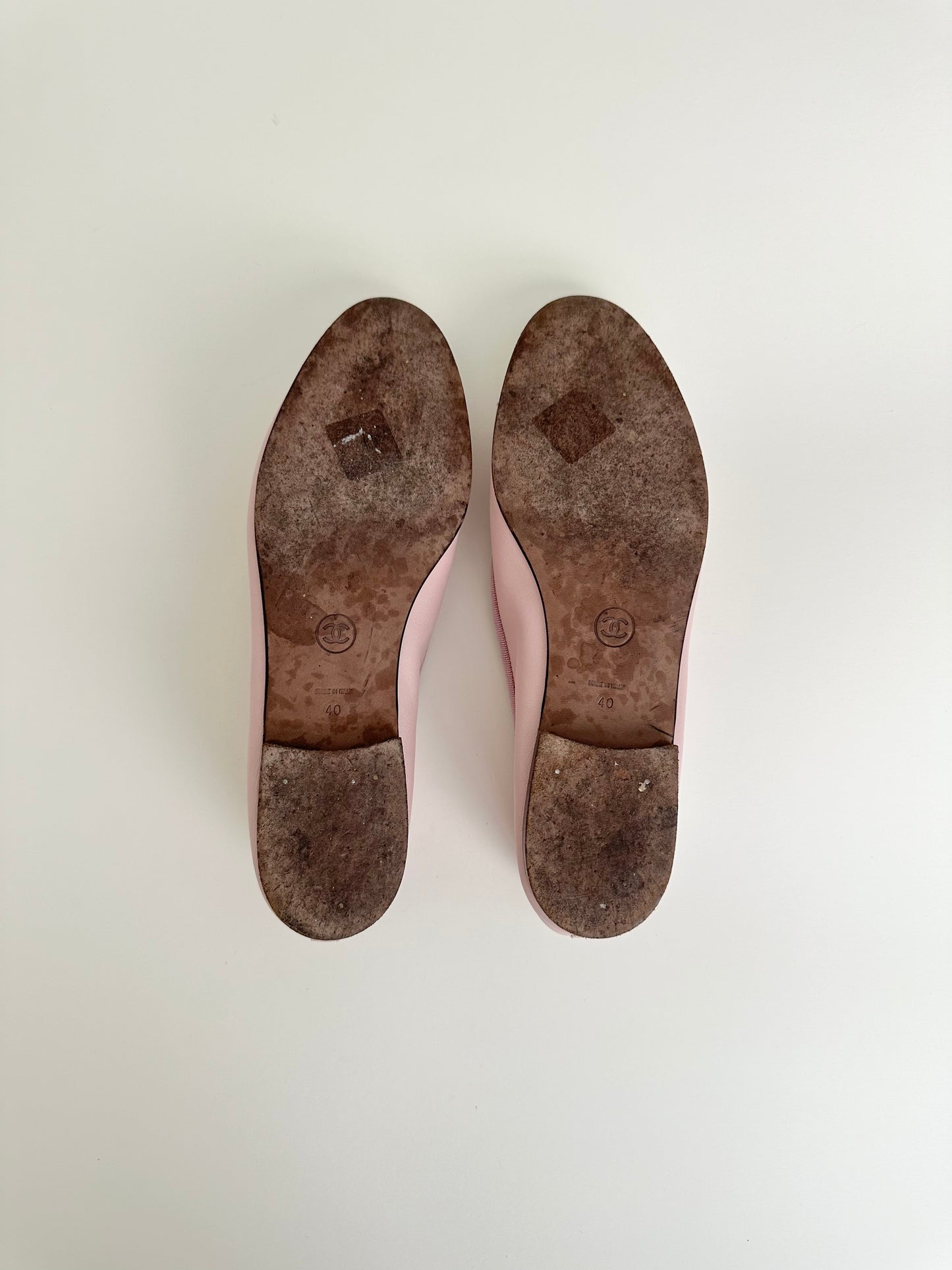 Chanel Pink Ballet Flats 40