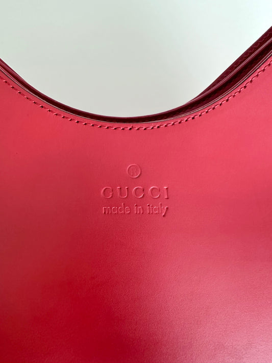 Gucci Red Leather Shoulder Bag