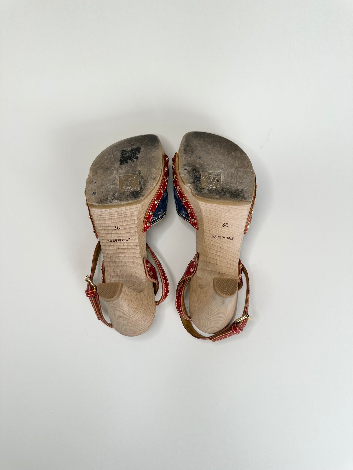 Louis Vuitton Denim Sandals 36