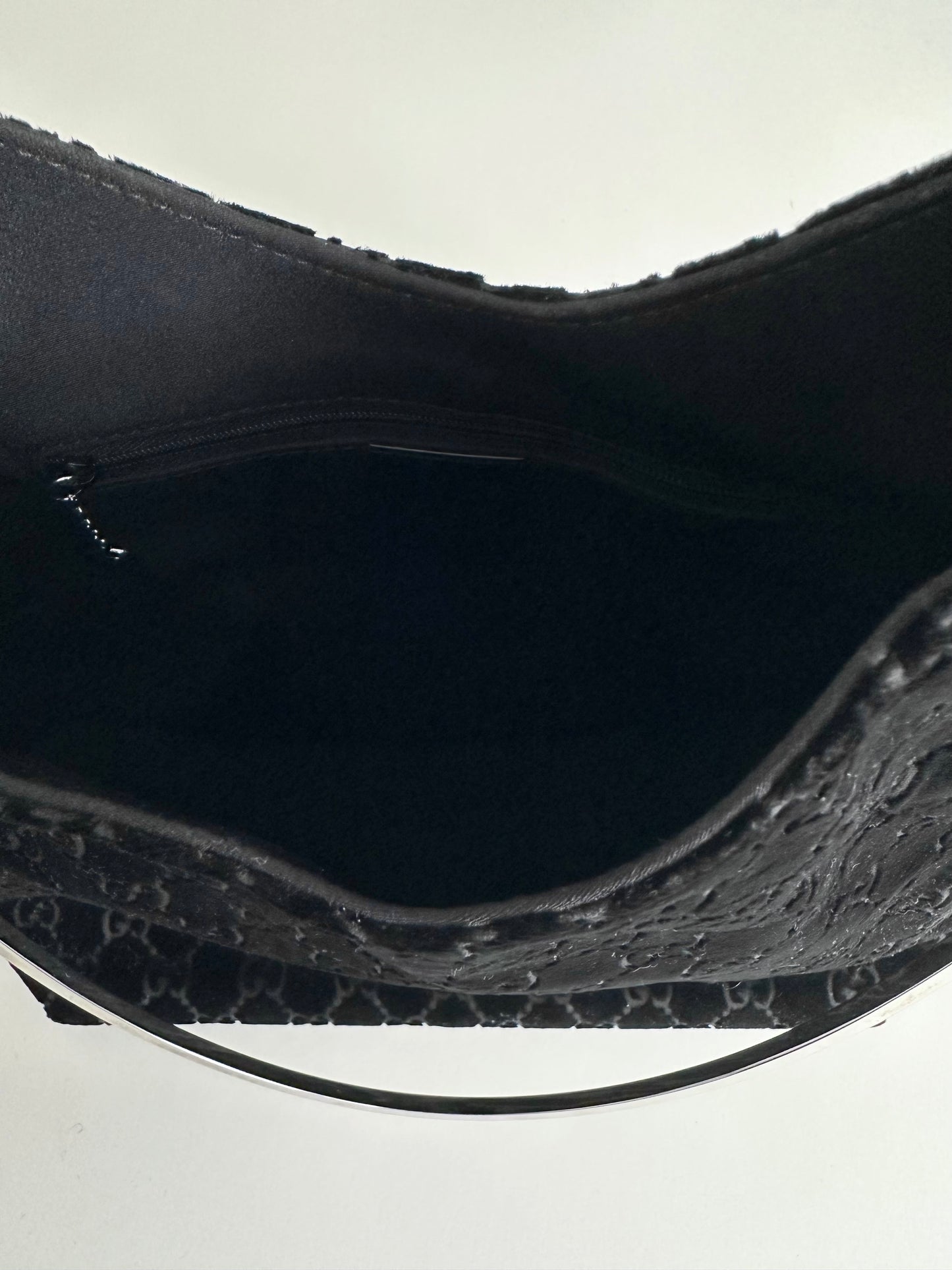Gucci F/W 1997 Black Velvet Monogram Bag