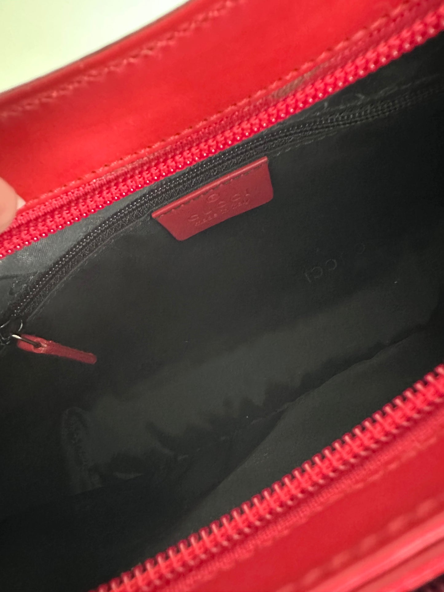 Gucci Red Leather Shoulder Bag