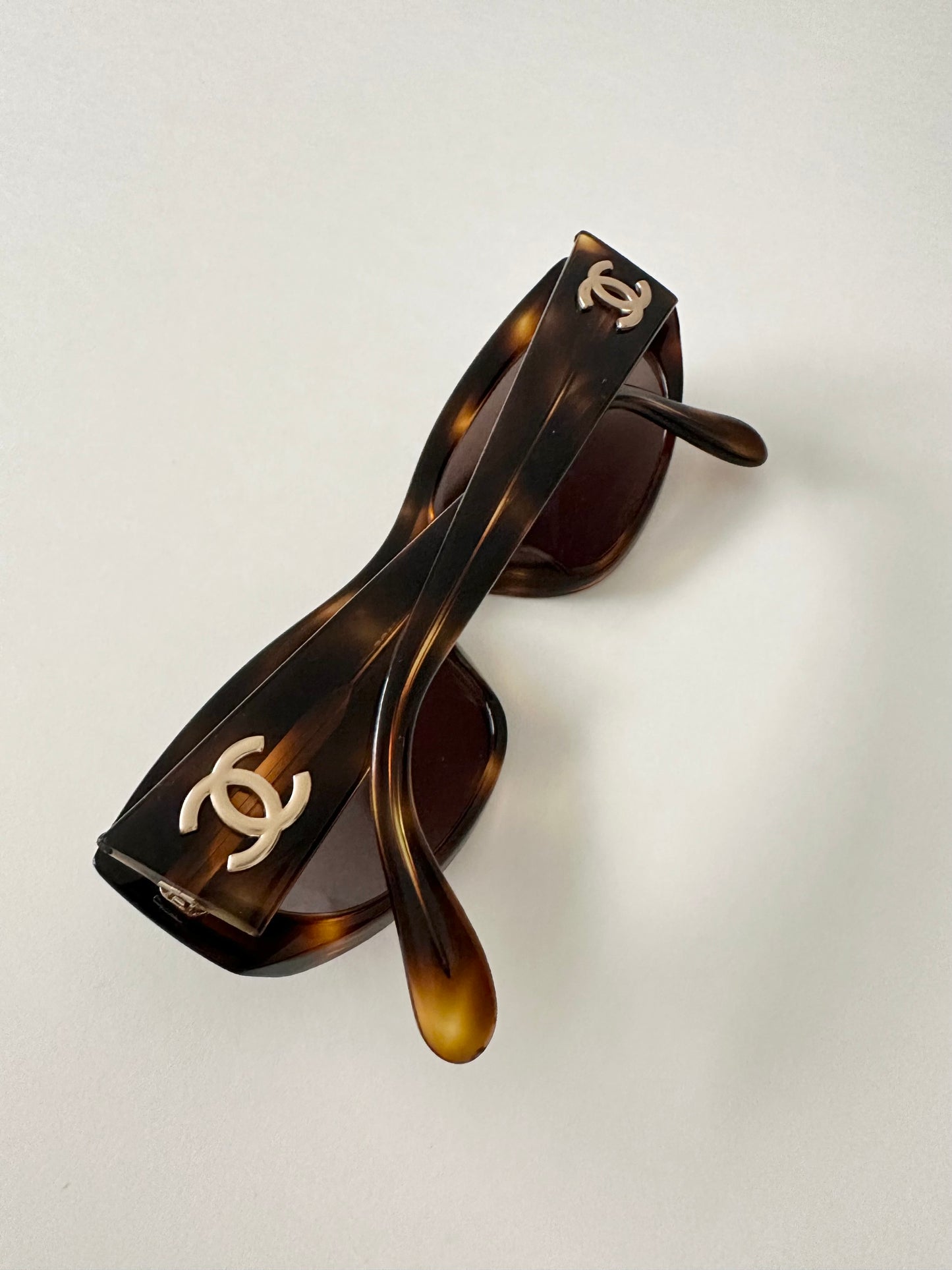 Chanel Tortoise Logo Sunglasses