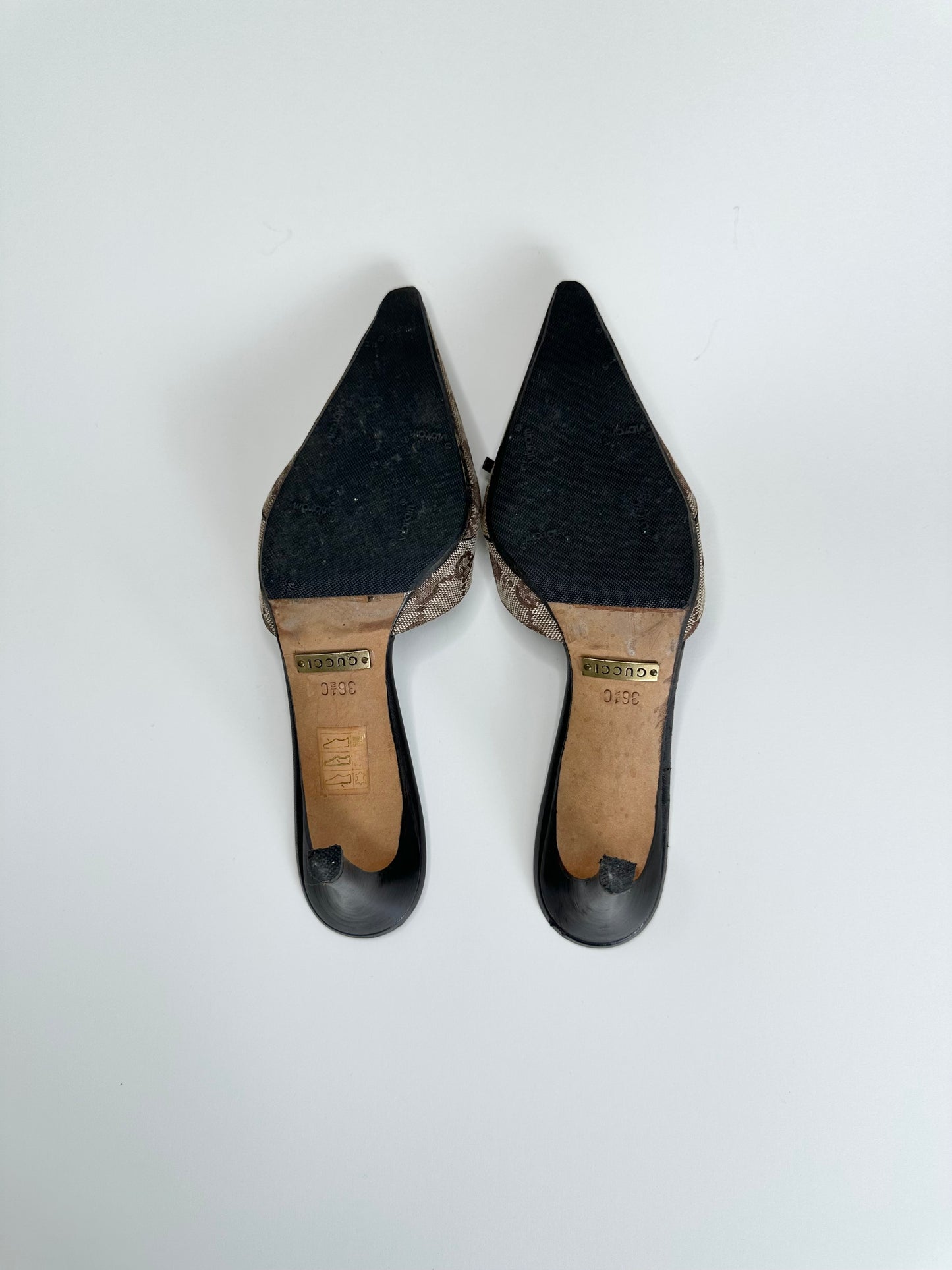Gucci Monogram Mules 36.5