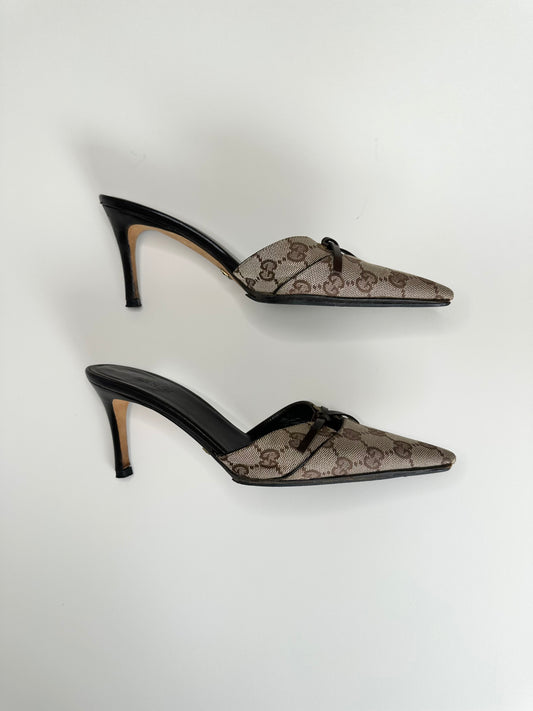 Gucci Monogram Mules 36.5