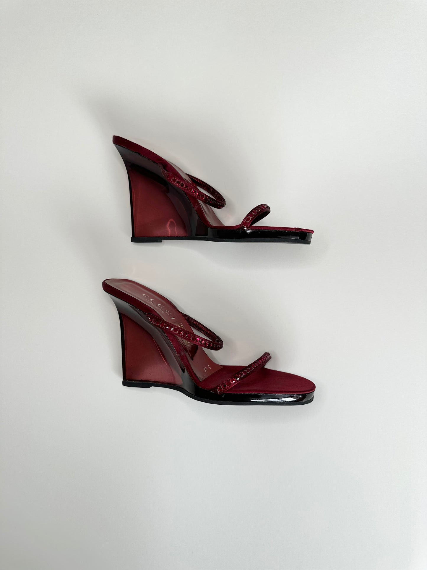 Gucci SS1998 Red Lucite Wedges 35