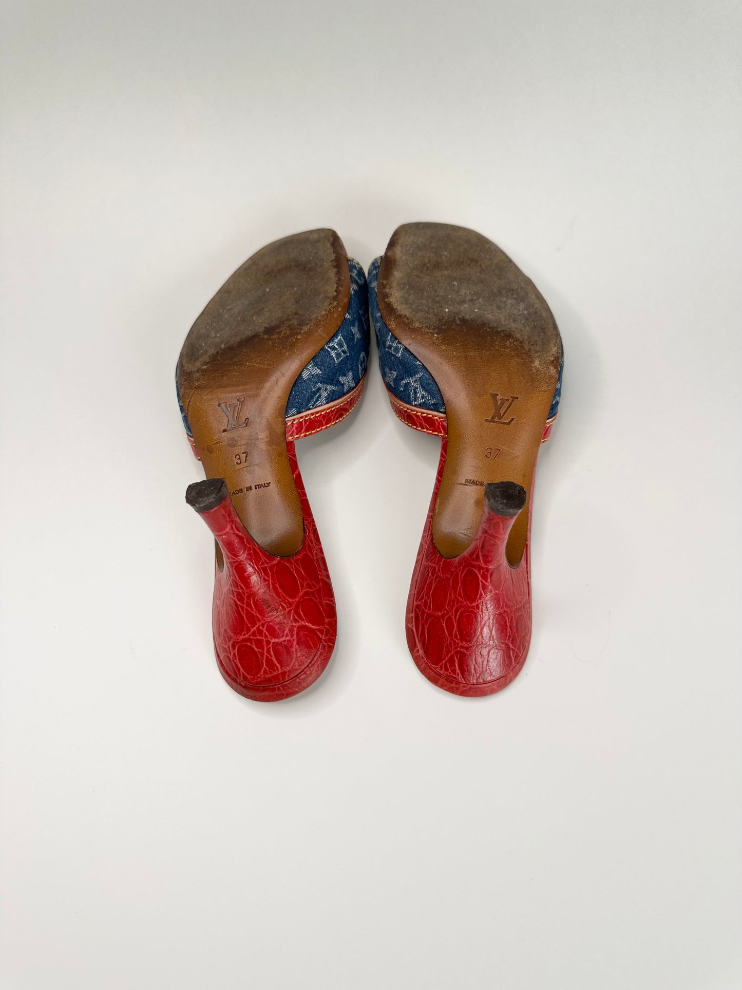 Louis Vuitton Denim Sandals 37