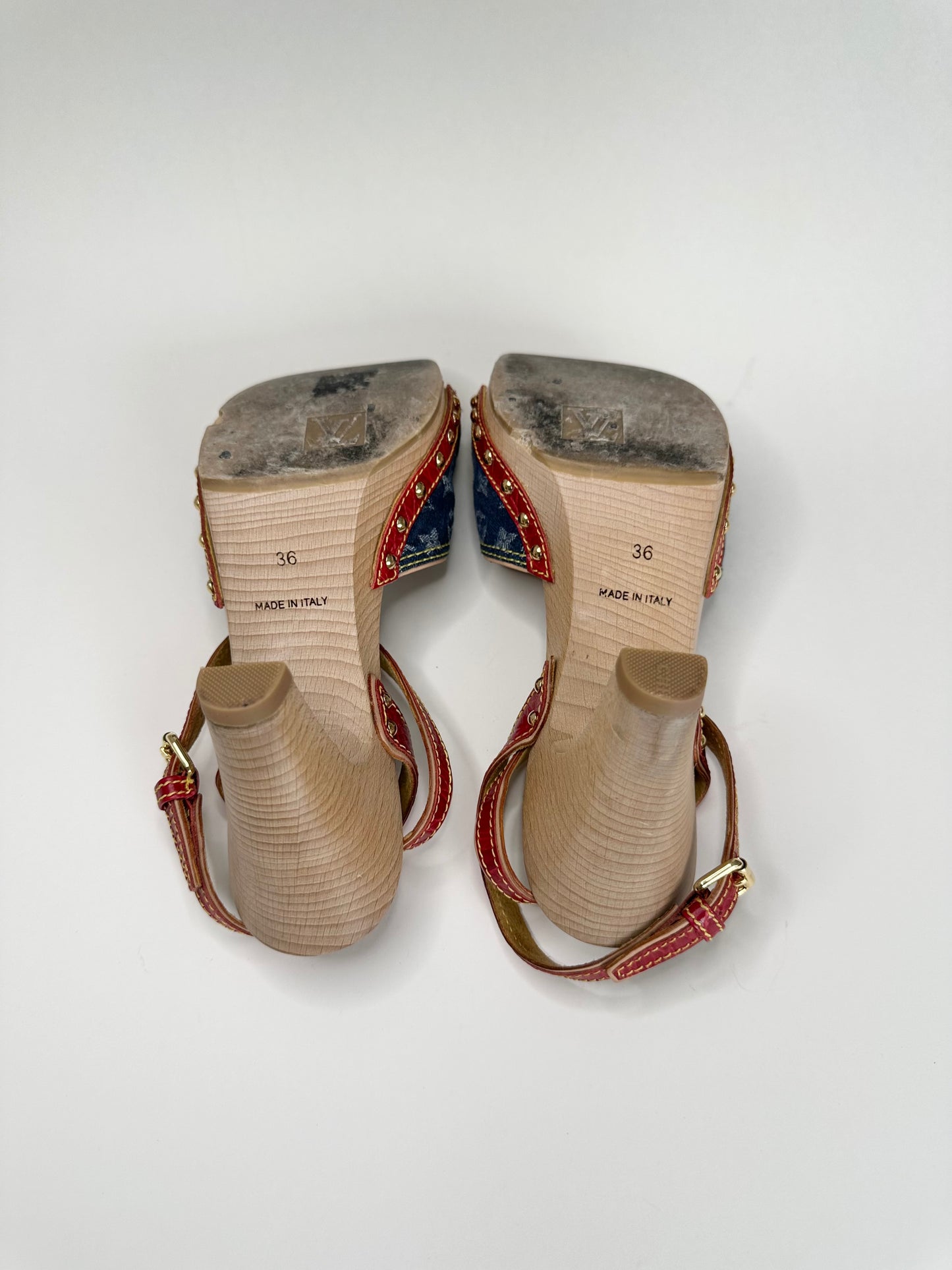 Louis Vuitton Denim Sandals 36
