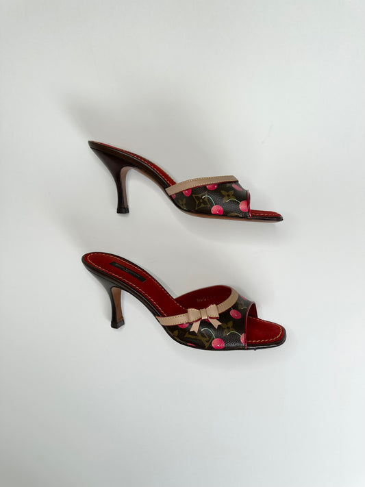 Louis Vuitton Murakami Cerise Sandals 38
