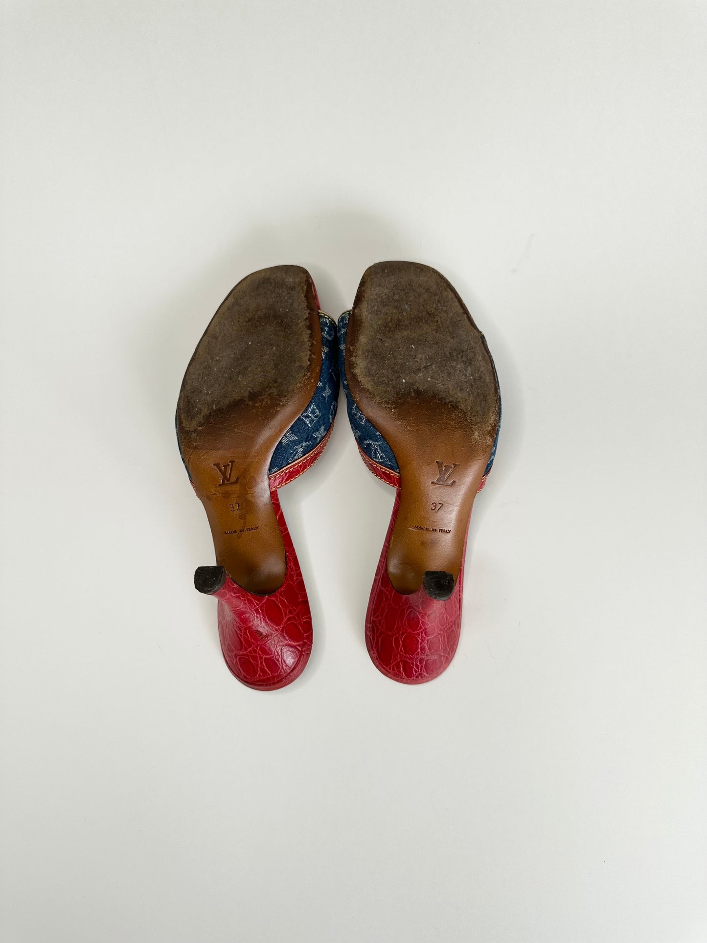 Louis Vuitton Denim Sandals 37