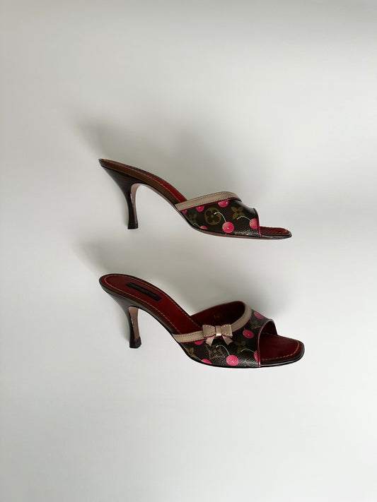 Louis Vuitton Monogram Cerise Sandals 39