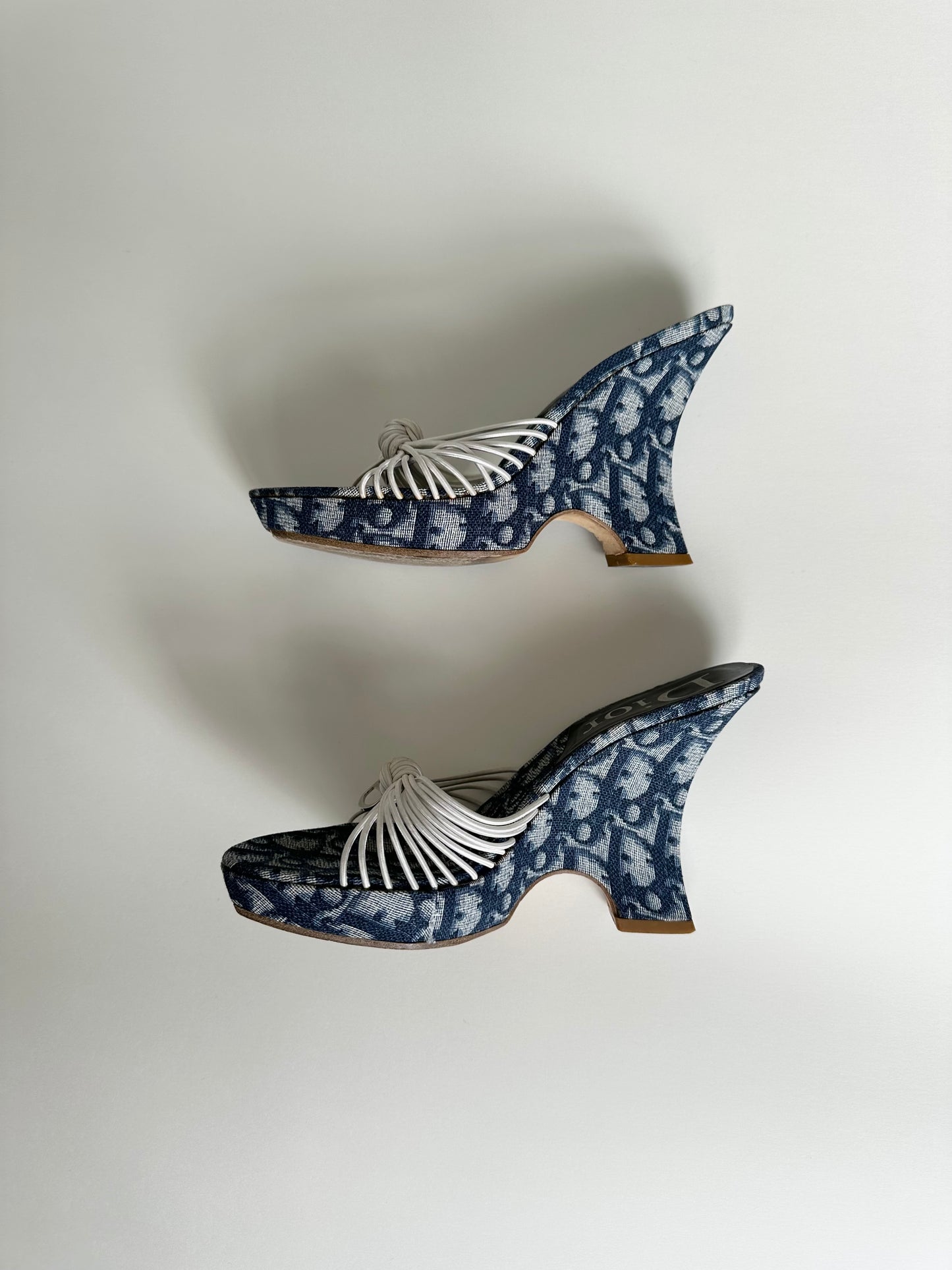 Dior Blue Trotter Wedges 36