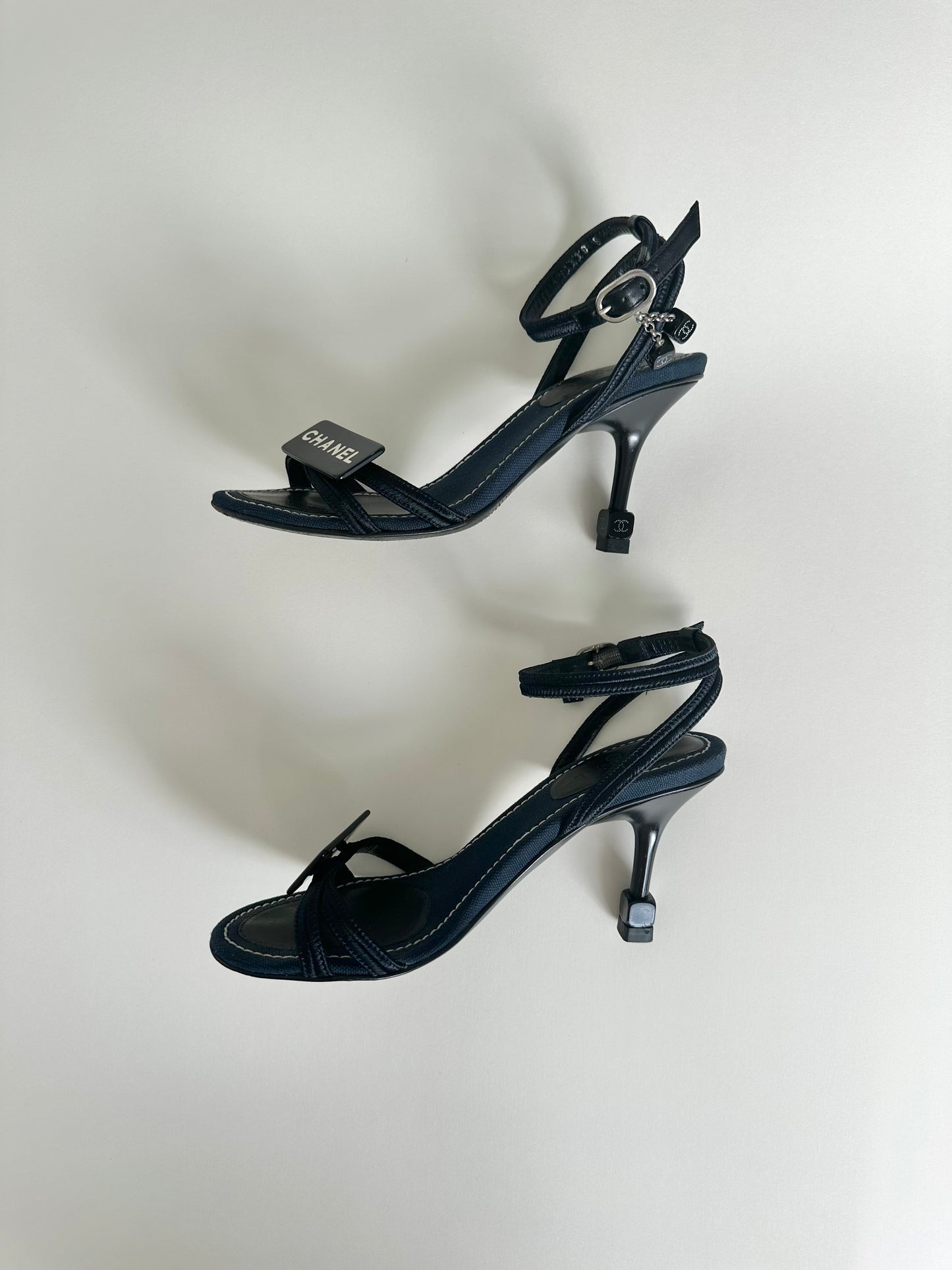 Chanel Dice Ankle Strap Sandals 37