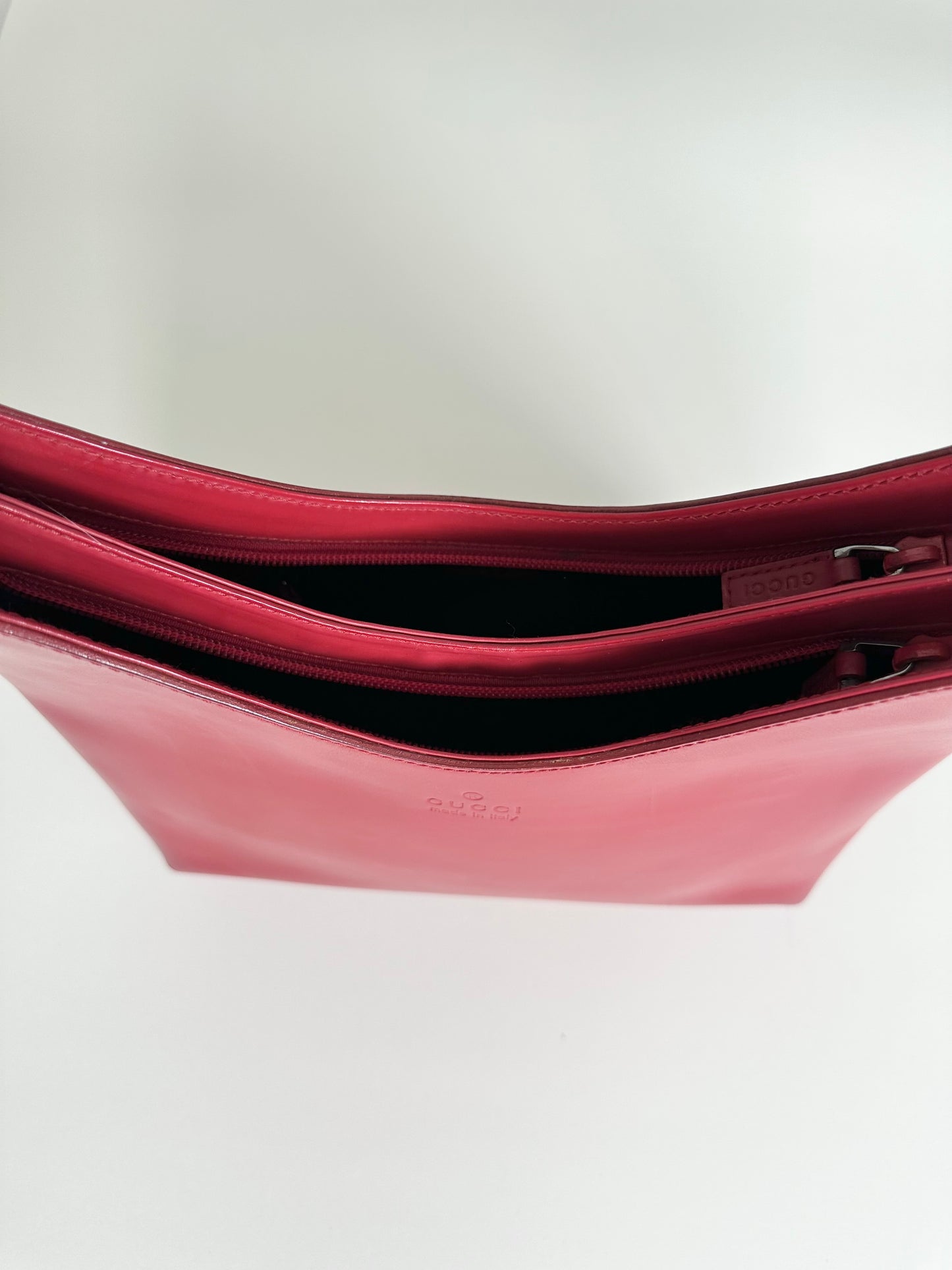 Gucci Red Leather Shoulder Bag