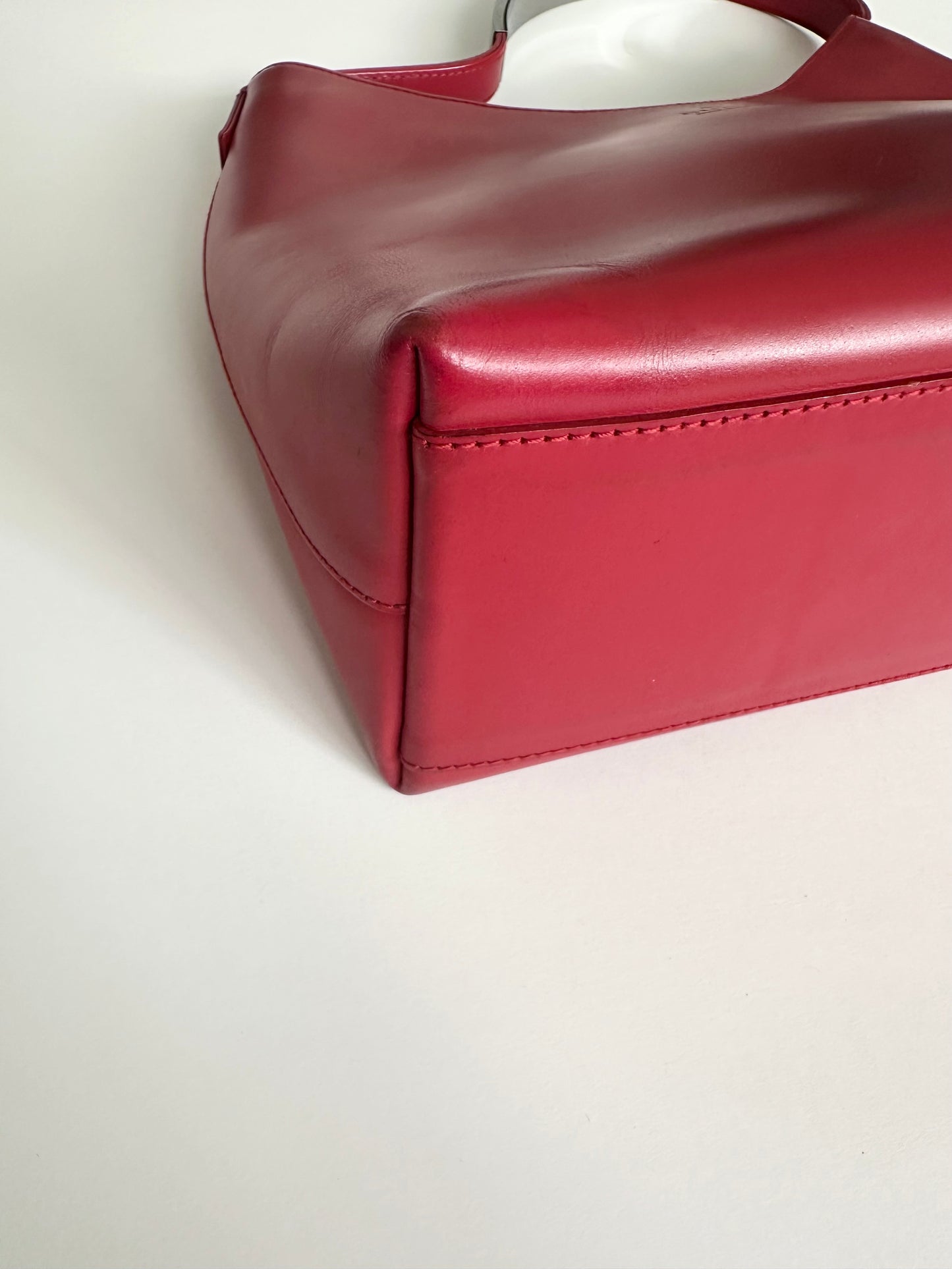 Gucci Red Leather Shoulder Bag