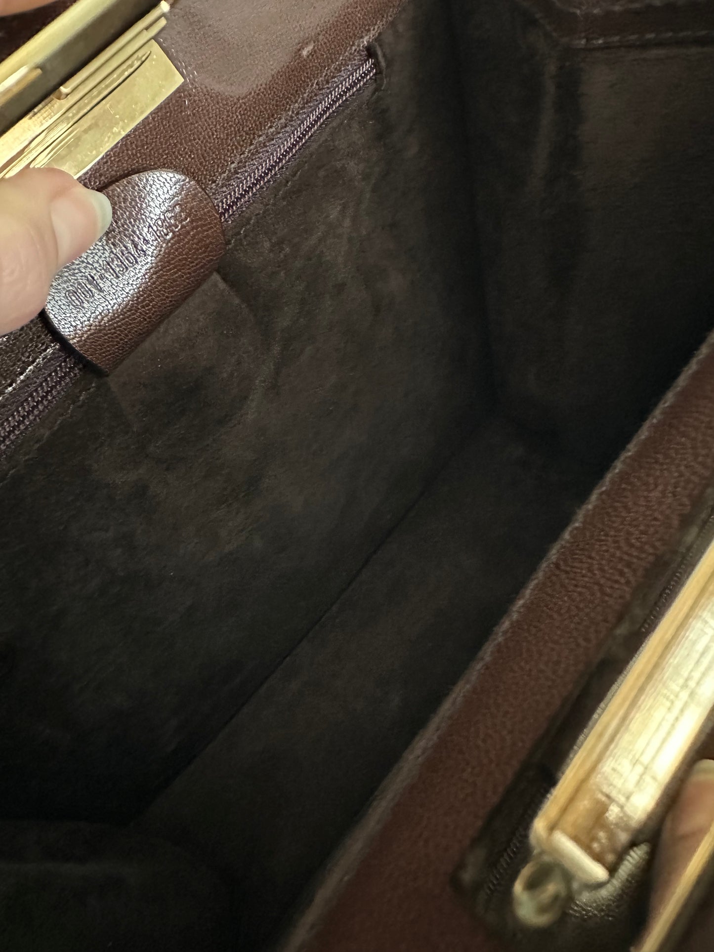 Gucci Brown Leather G Lock Bag