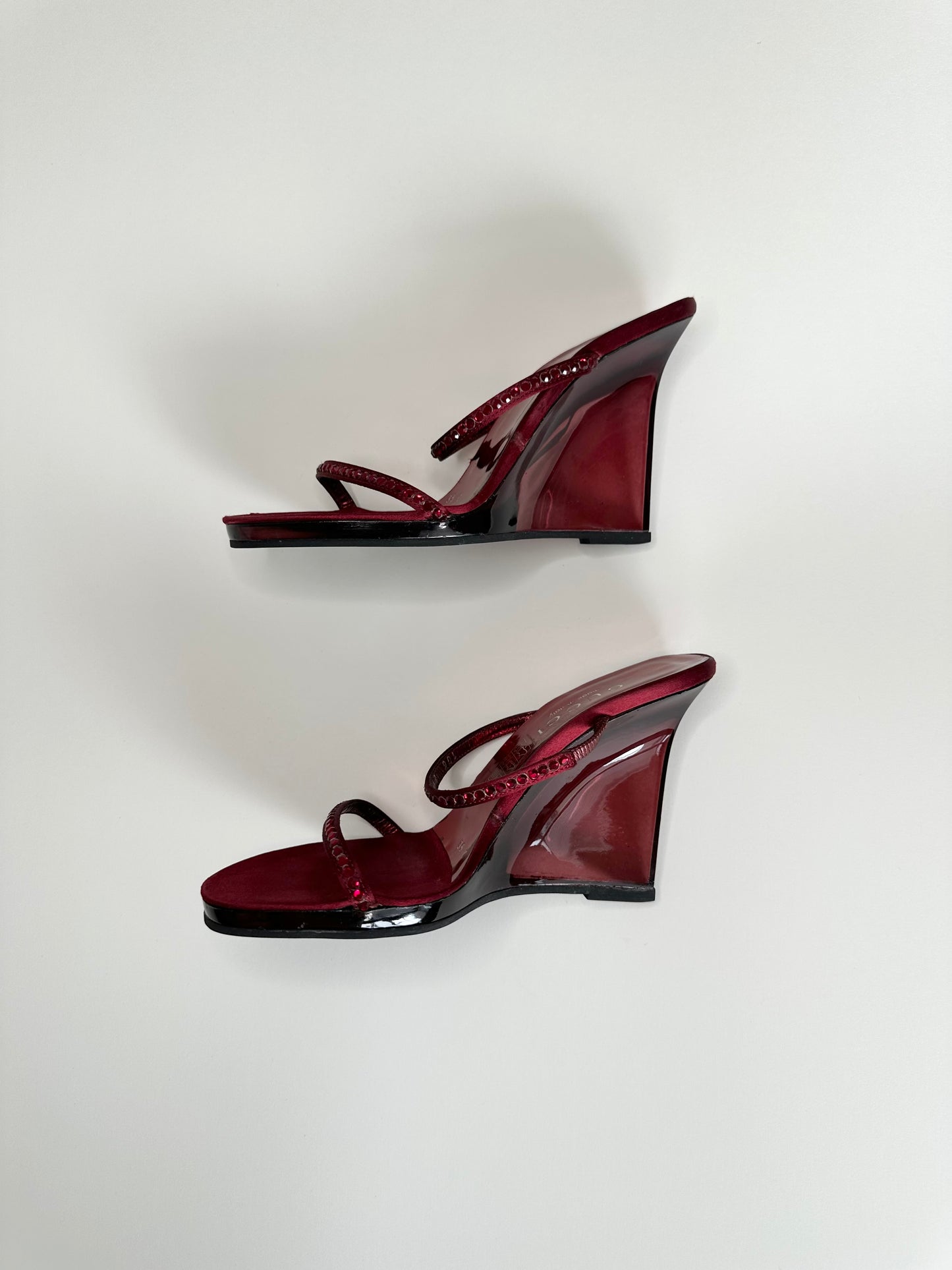 Gucci SS1998 Red Lucite Wedges 35
