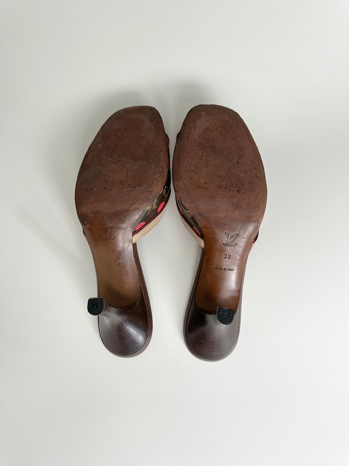 Louis Vuitton Monogram Cerise Sandals 39
