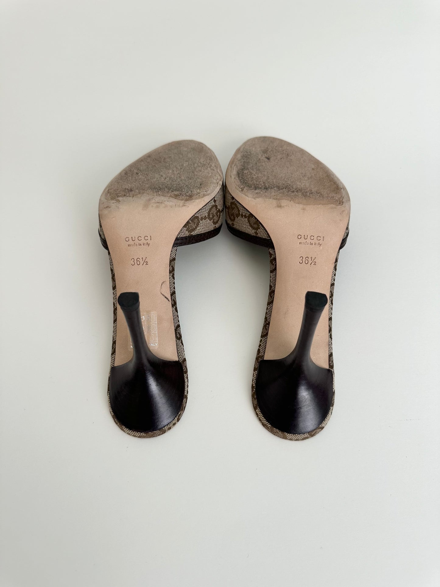 Gucci Brown Horsebit Sandals 36.5