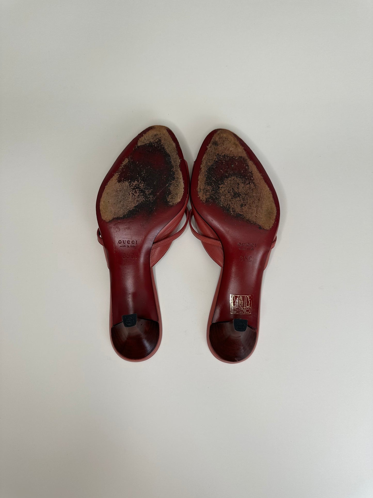 Gucci Pink GG Charm Sandals 35