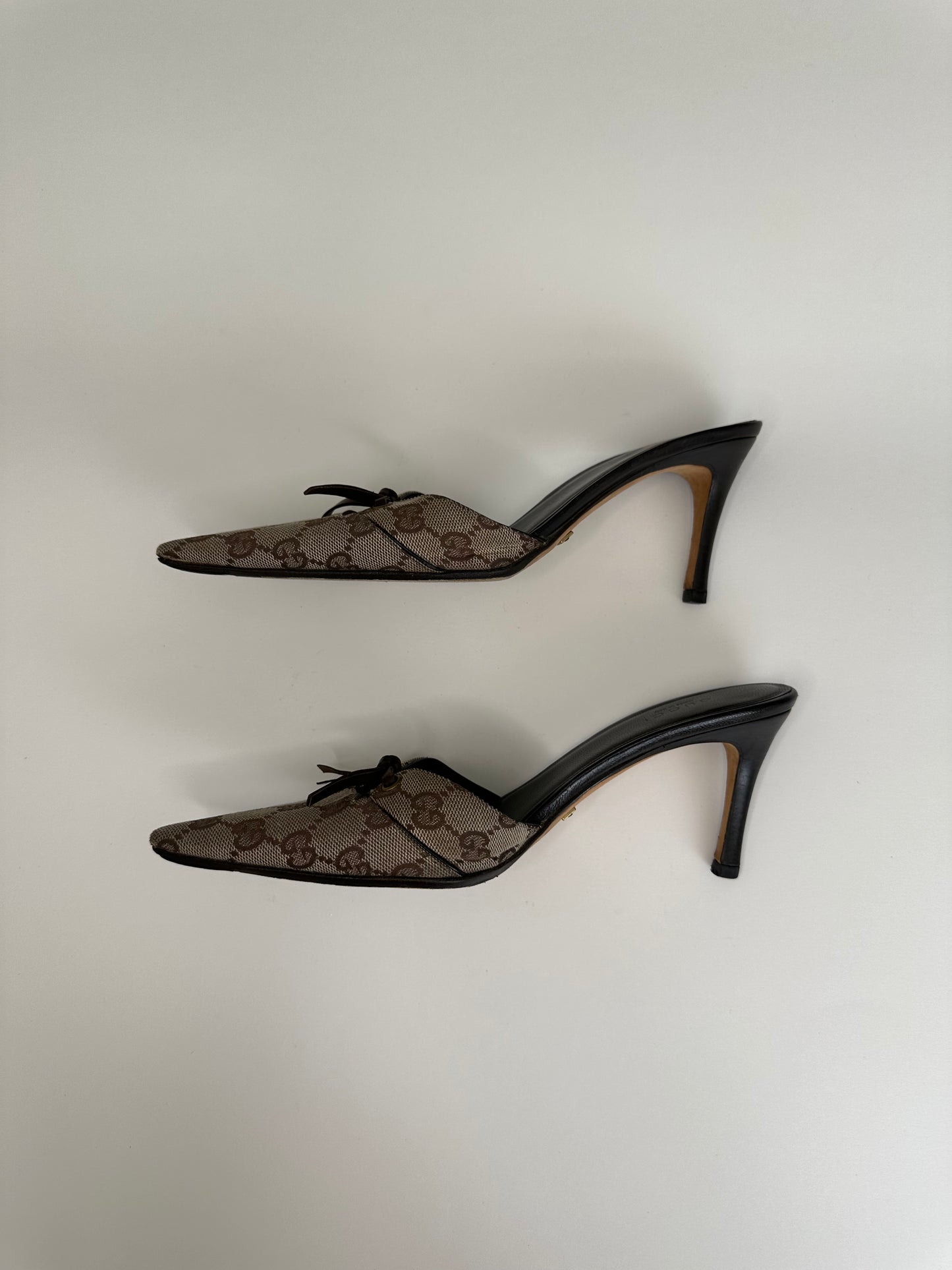 Gucci Monogram Mules US 7.5
