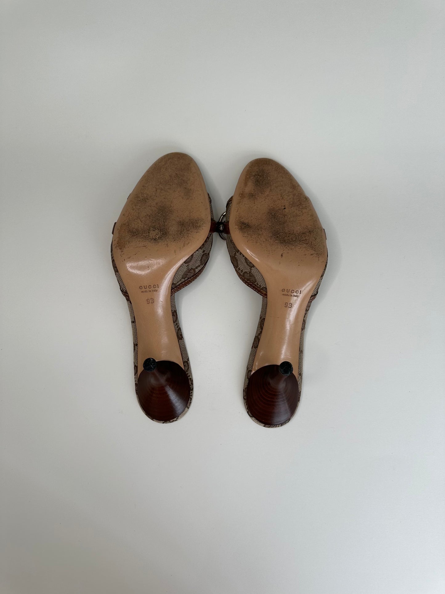 Gucci Monogram Bamboo Sandals US 9