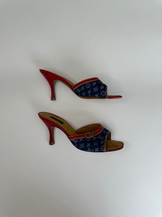 Louis Vuitton Monogram Denim Sandals 40