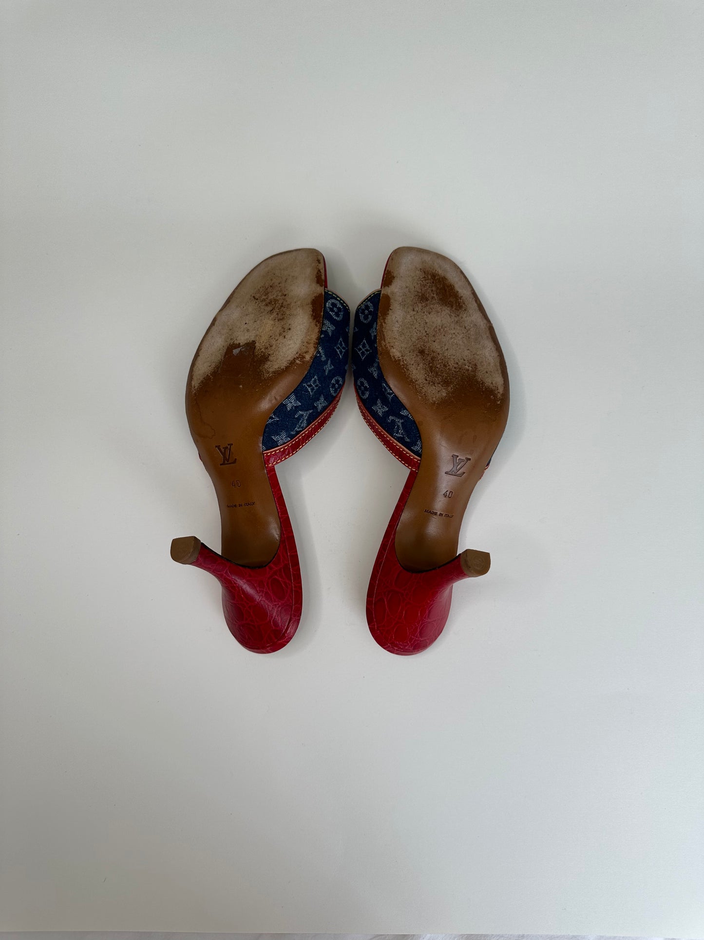 Louis Vuitton Monogram Denim Sandals 40