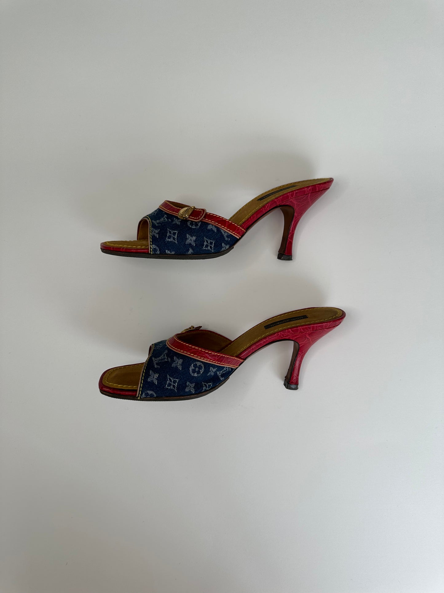 Louis Vuitton Monogram Denim Sandals 37.5