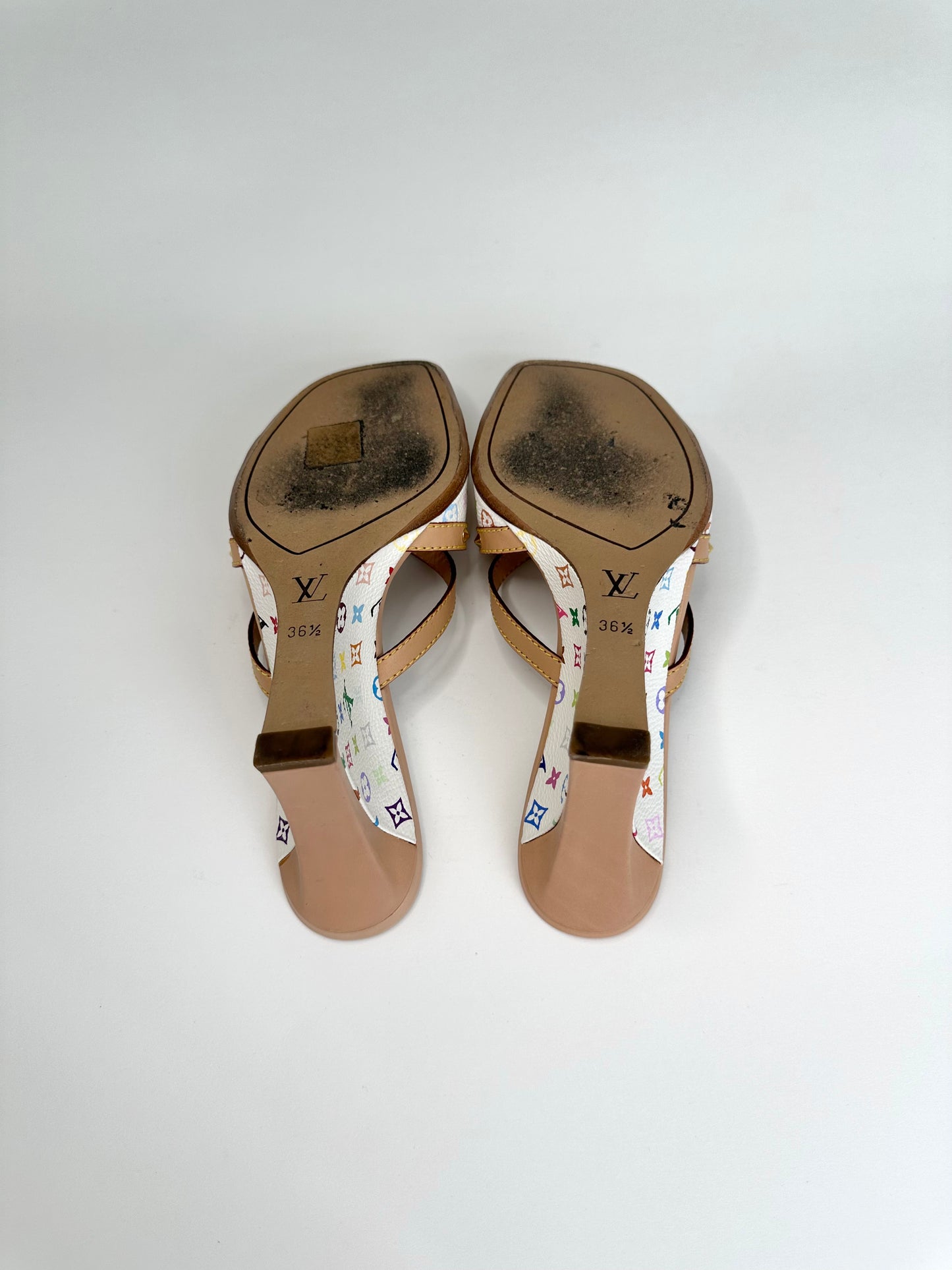 Louis Vuitton Monogram Multicolor Wedges 36.5