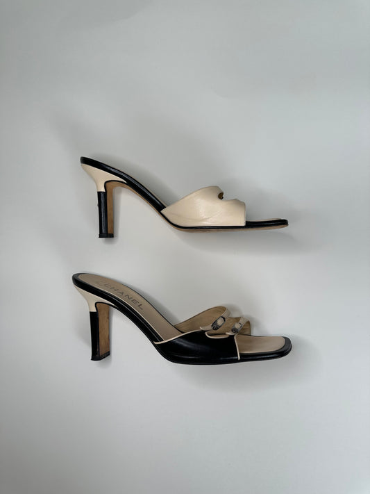 Chanel Camellia Double Strap Sandals 41