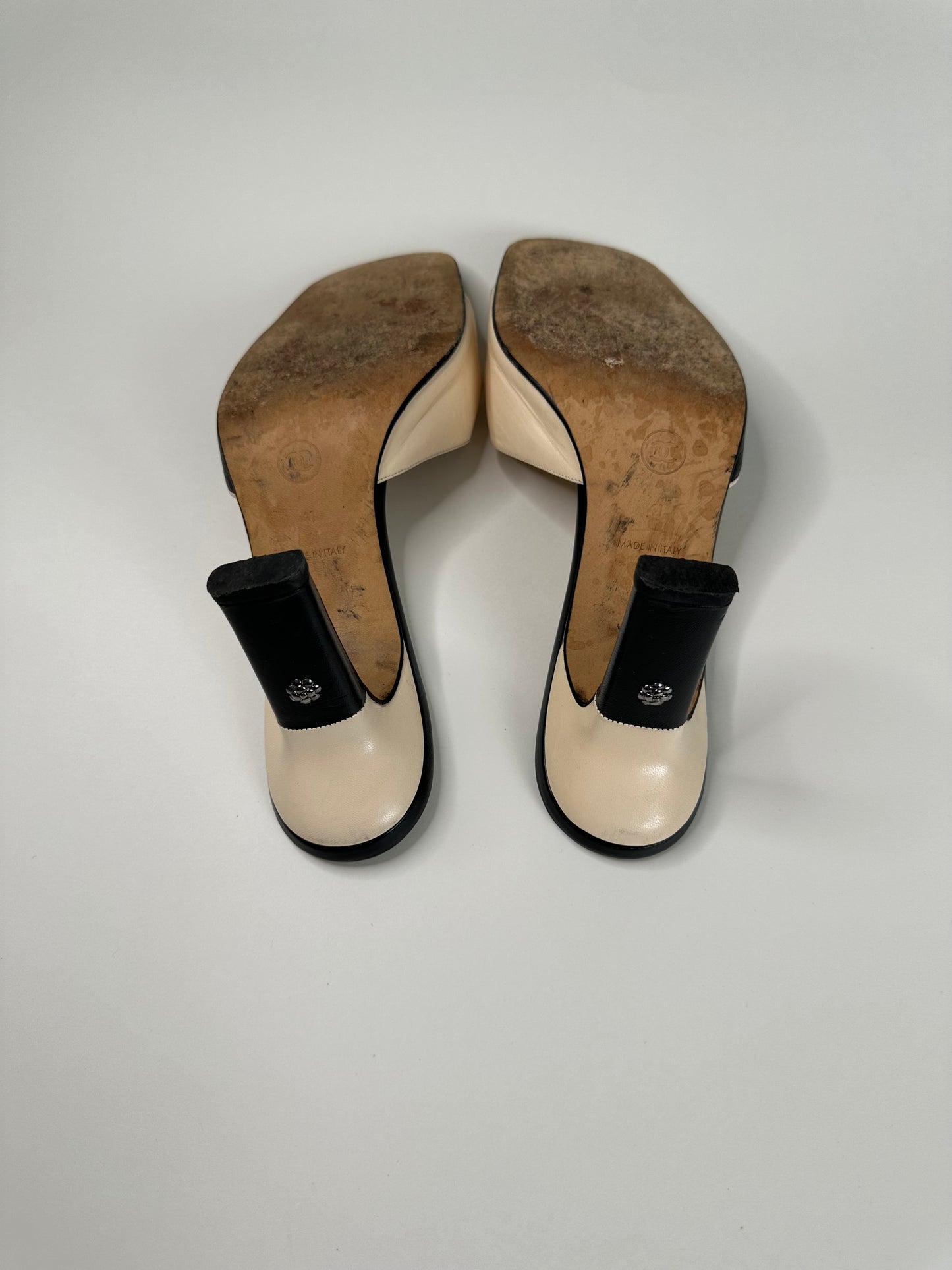 Chanel Camellia Double Strap Sandals 41