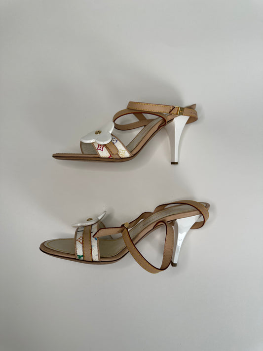 Louis Vuitton Multicolor Strappy Sandals 37