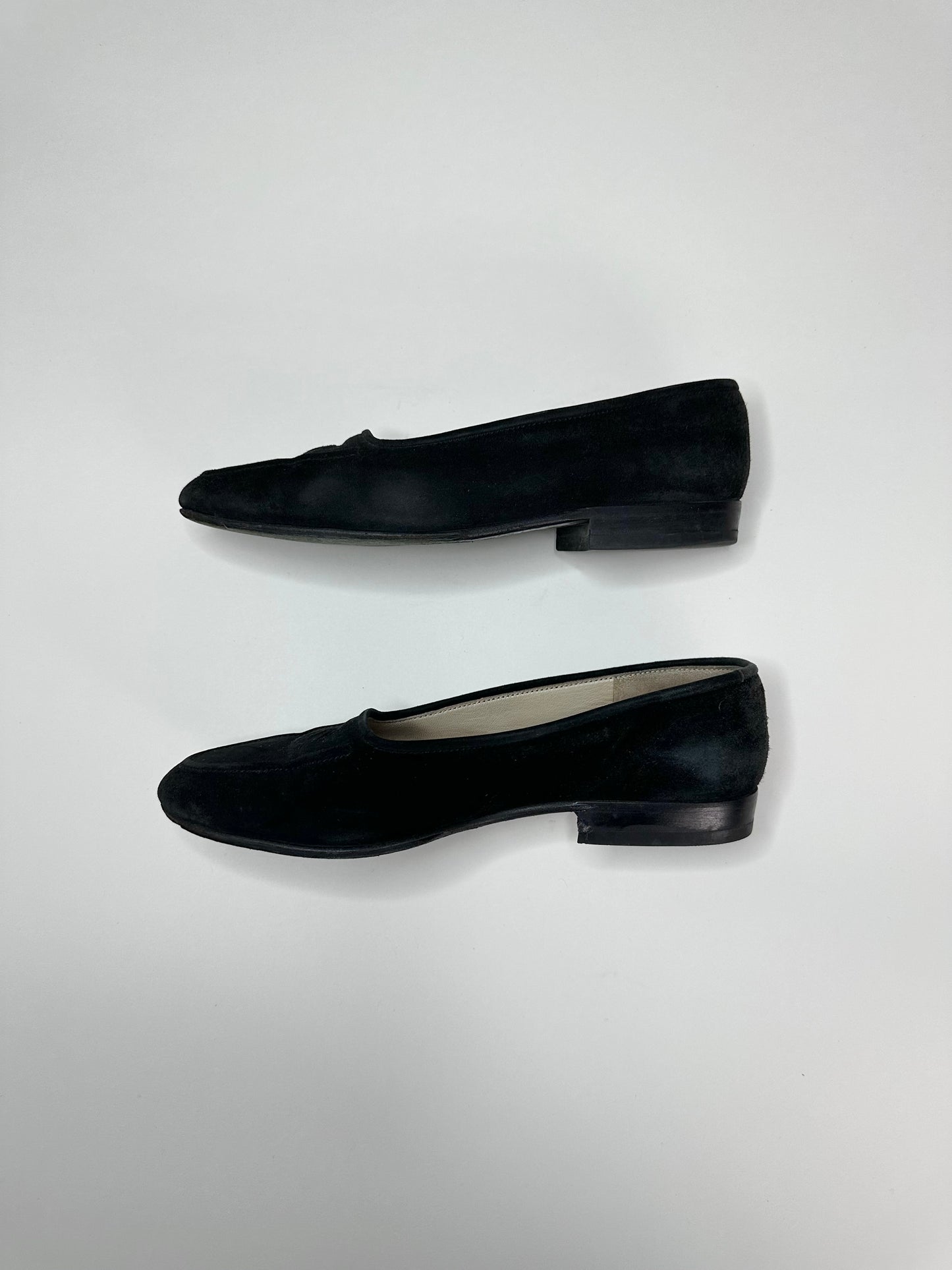 Chanel Black Suede Loafers 36