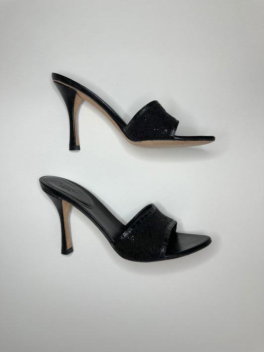 Gucci Black Beaded Monogram US 8