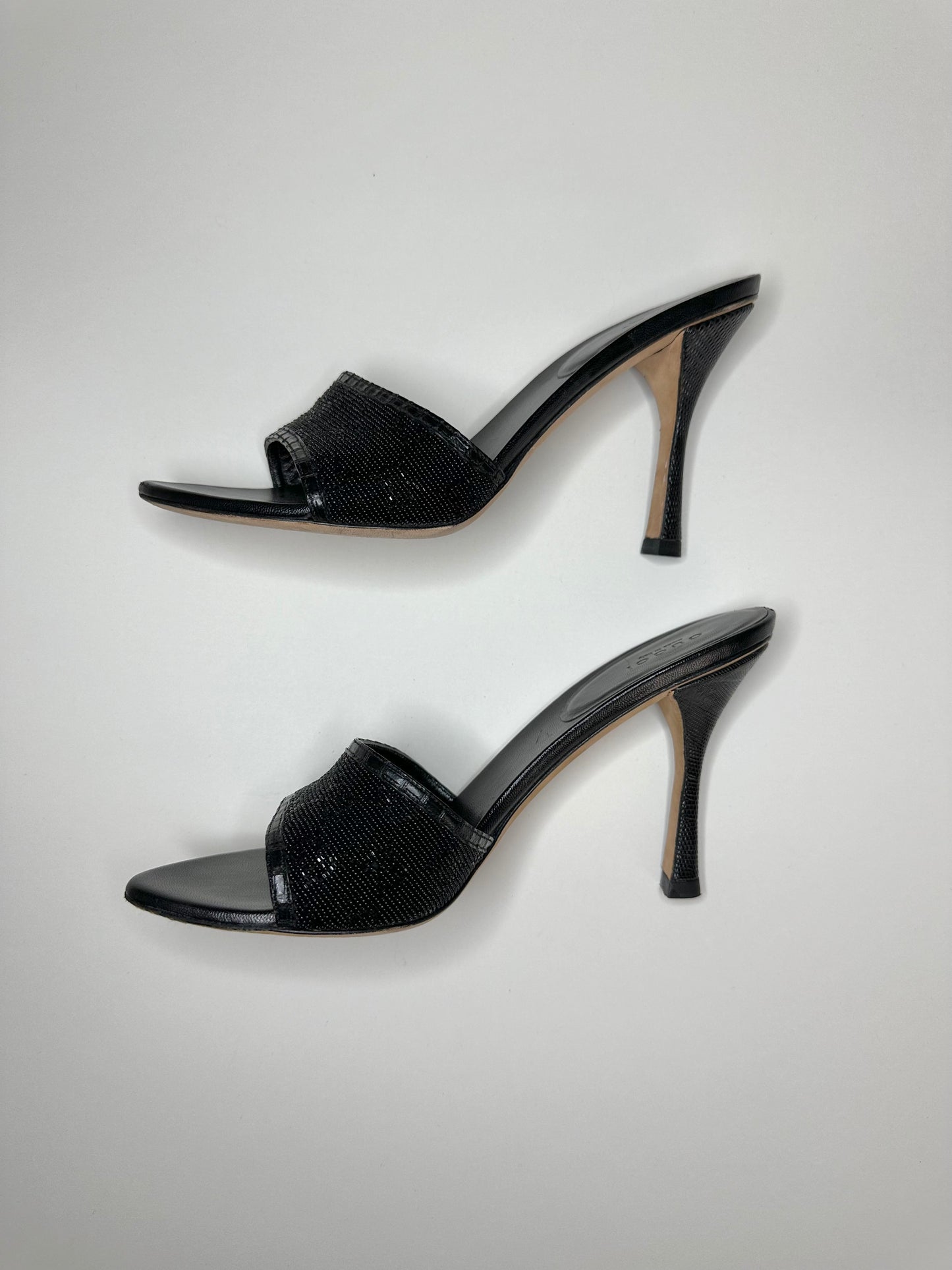 Gucci Black Beaded Monogram US 8