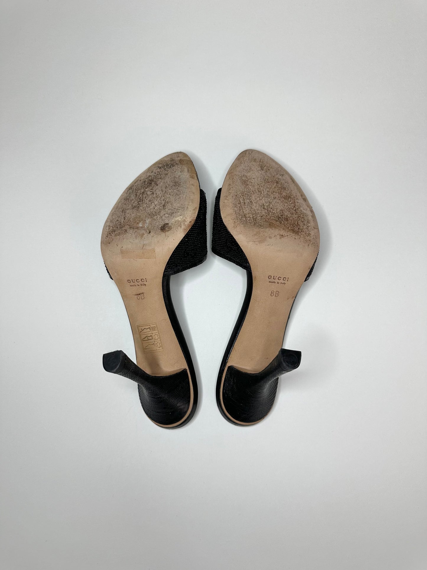 Gucci Black Beaded Monogram US 8