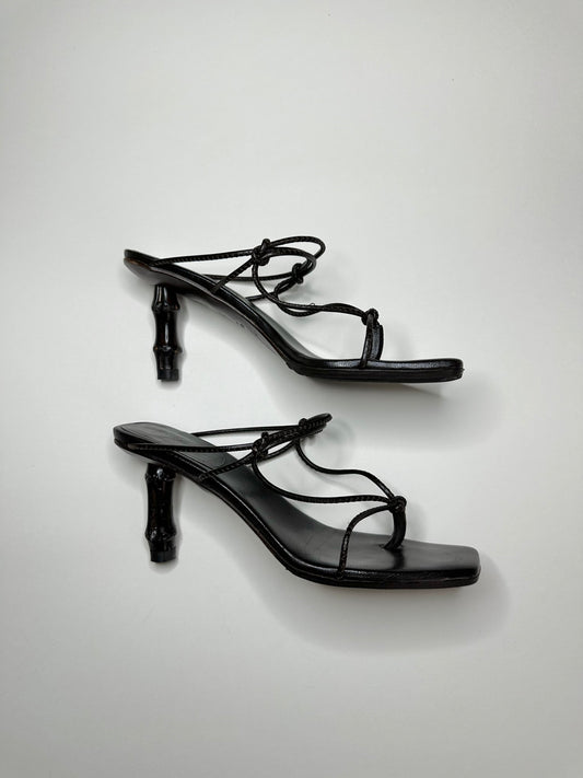 Gucci Brown Bamboo Sandals 36