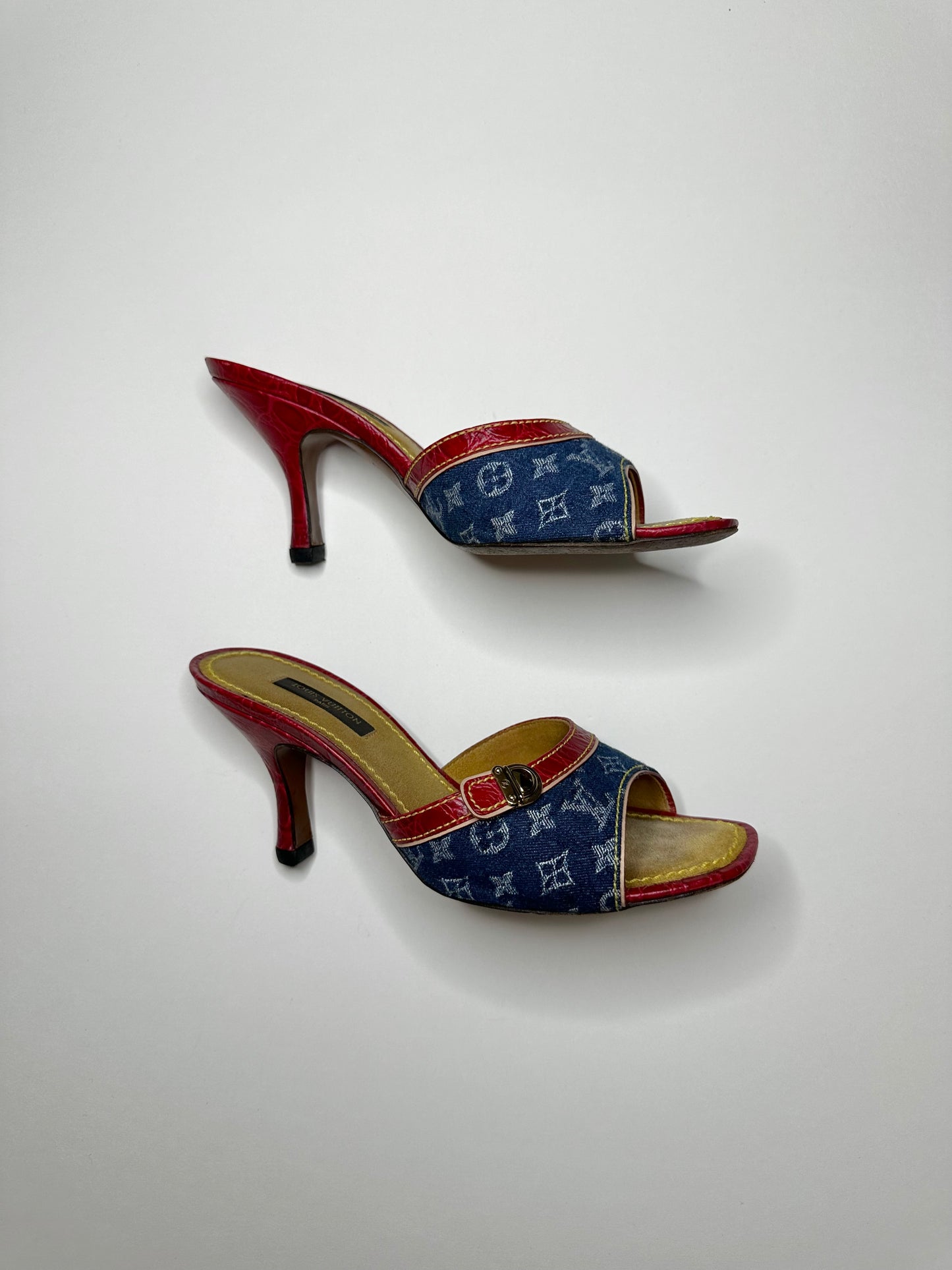 Louis Vuitton Denim Sandals 35.5