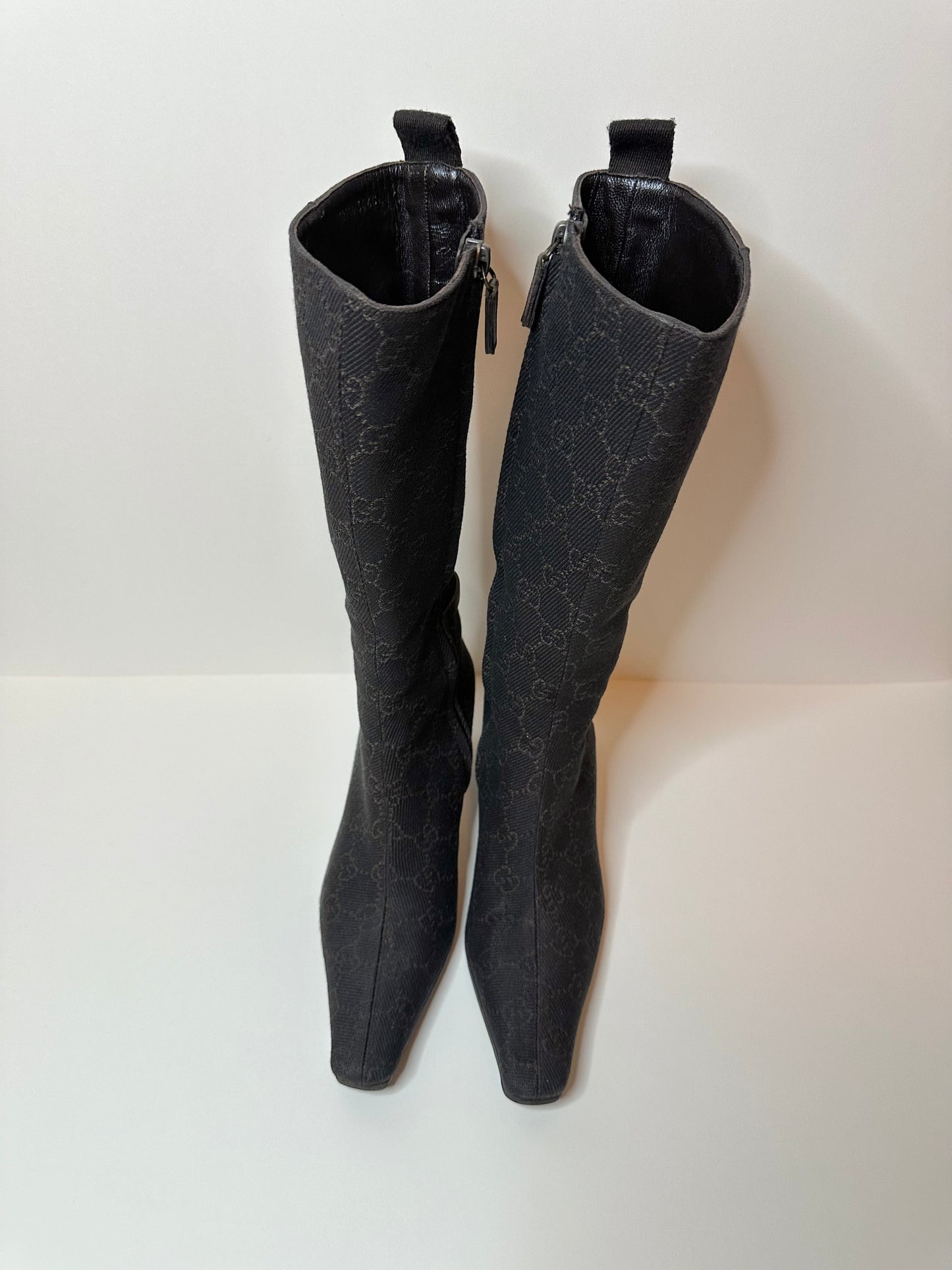Gucci Brown Monogram Boots 35.5