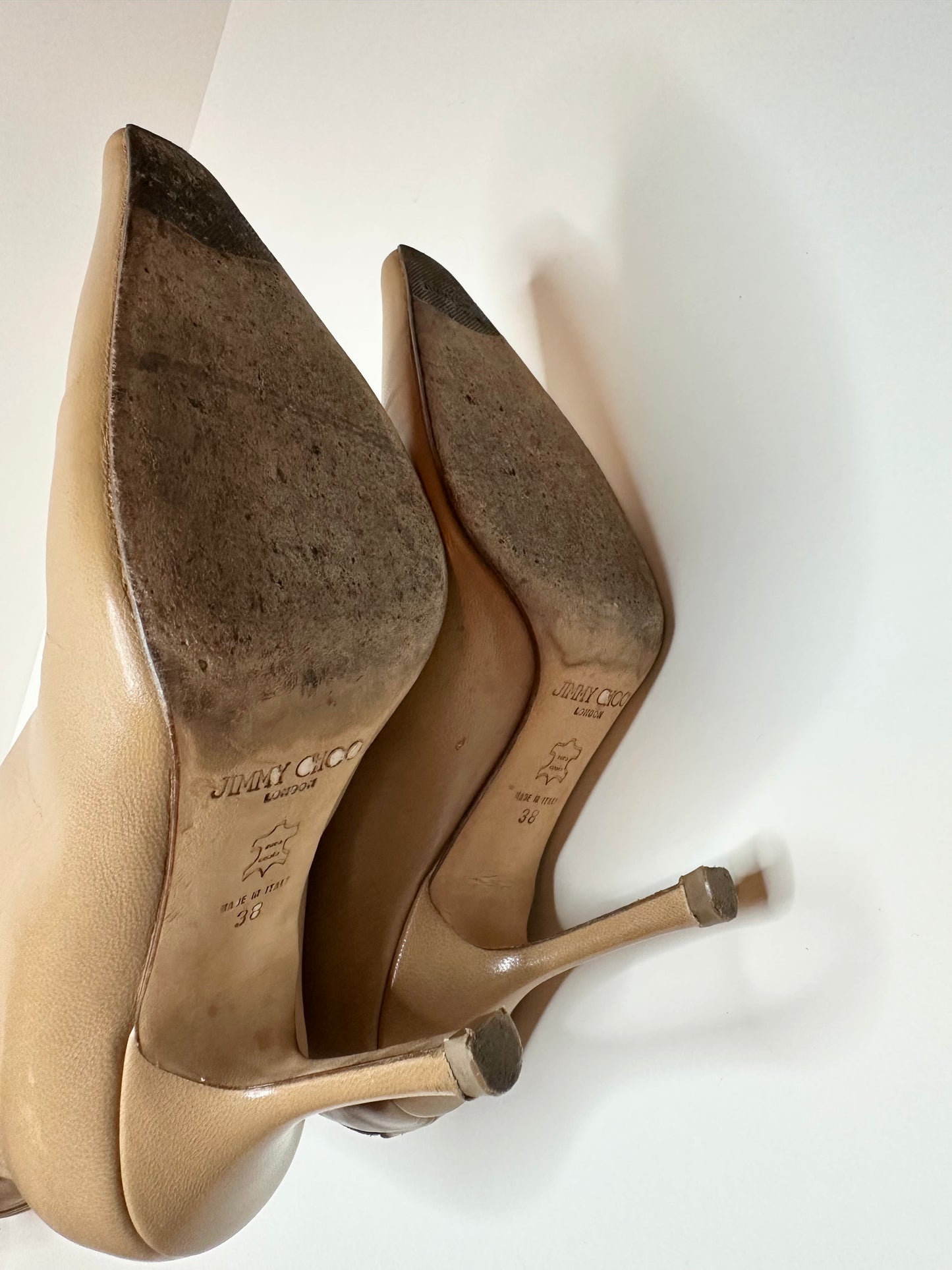 Jimmy Choo Tan Leather Boots 38