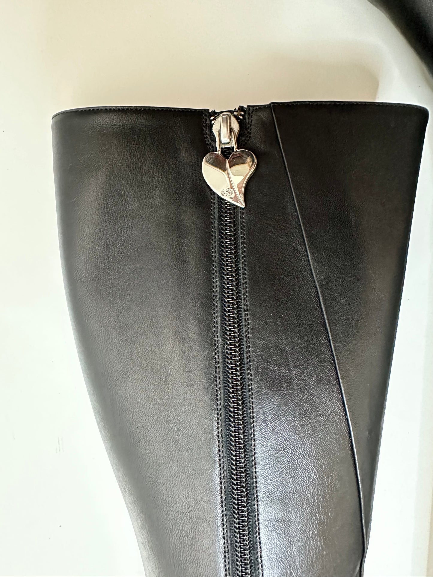 Escada Black Leather Boots 37.5