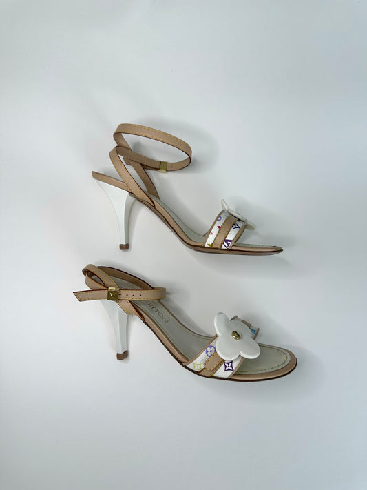 Louis Vuitton Multicolor Strappy Sandals 36.5