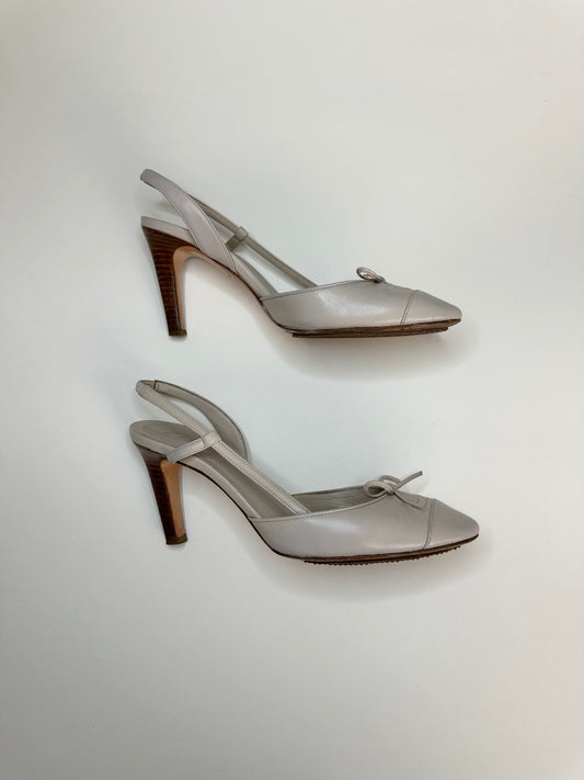 Chanel Round Toe Slingbacks 35