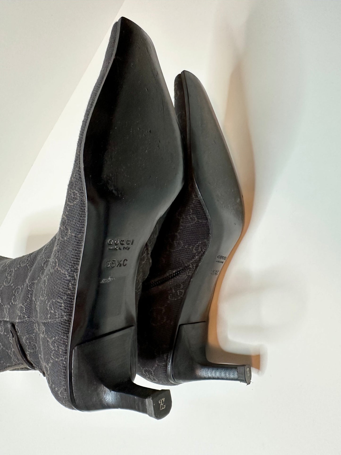 Gucci Brown Monogram Boots 35.5