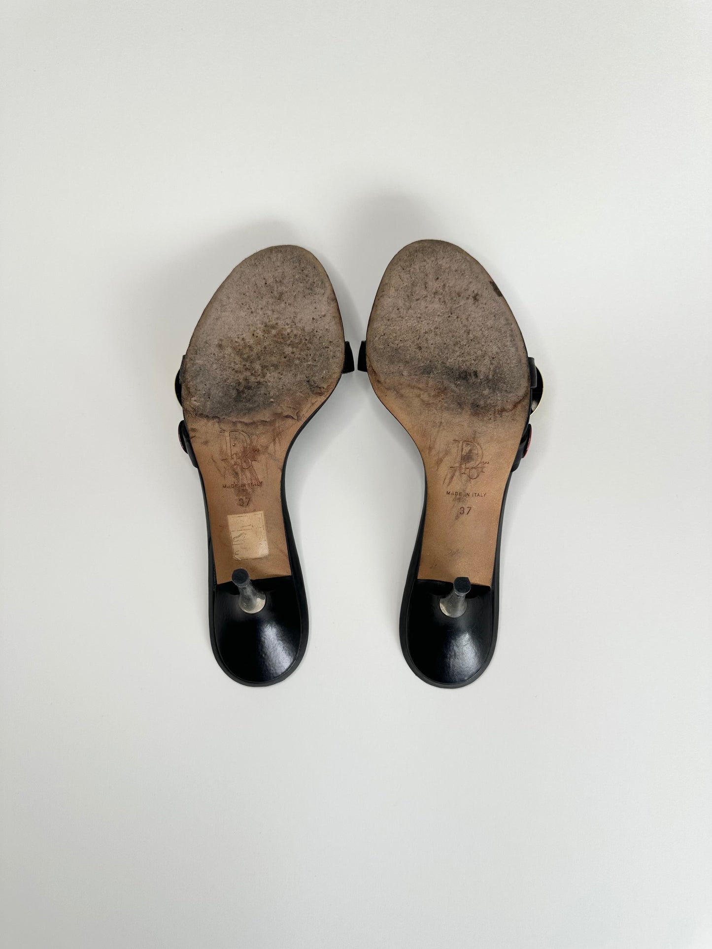 Dior Black Victim Sandals 37